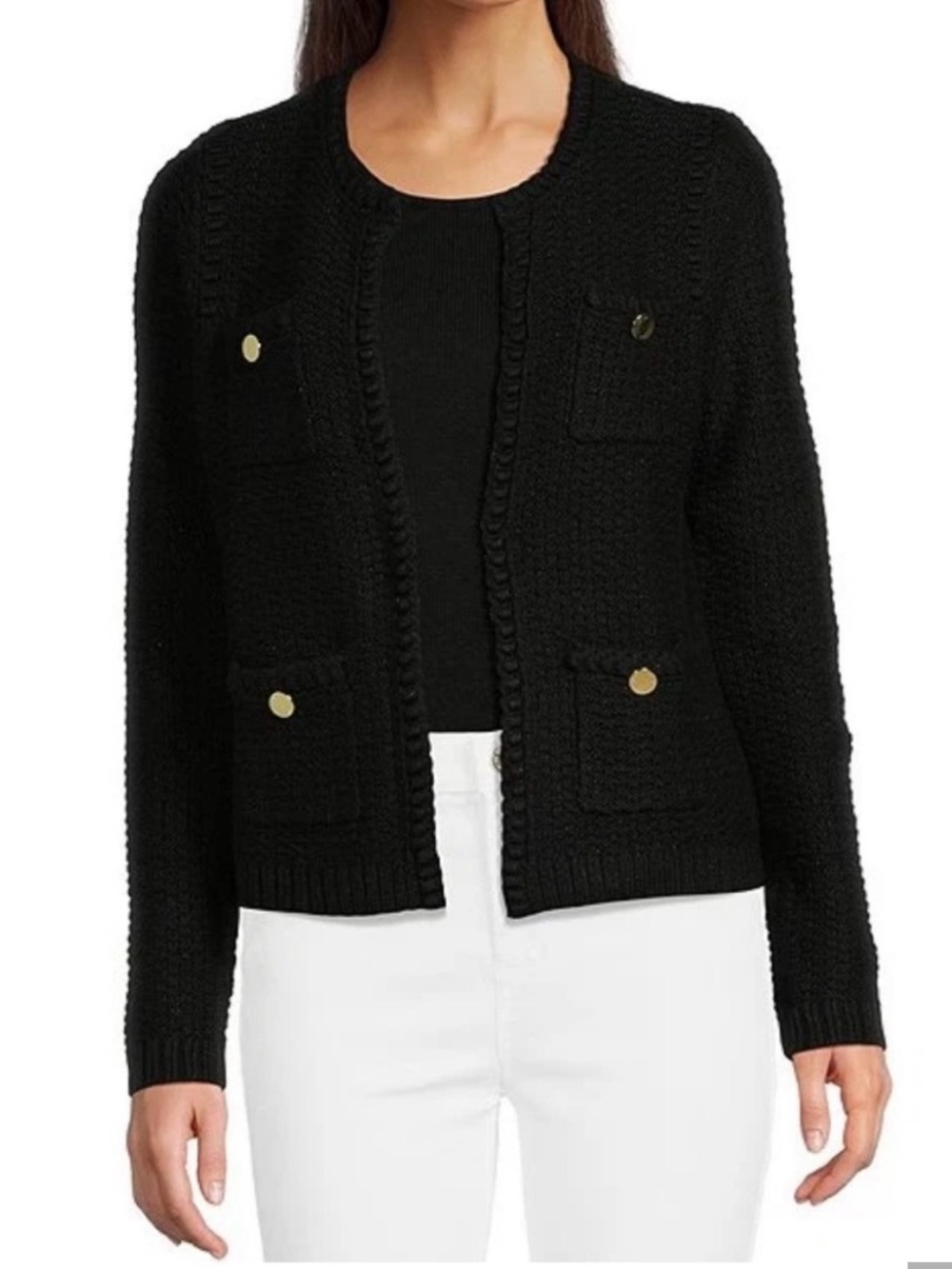 Lilly Pulitzer Kenton Cardigan XS Black - Picture 2 of 6